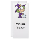 little halloween witch kid rack card design