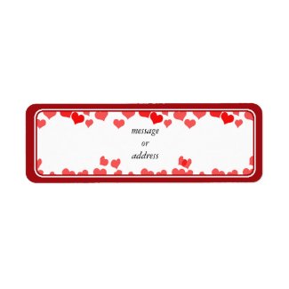 Little Hearts - Add Your Message label