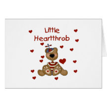 Little Heartthrob Boy Bear Greeting Cards