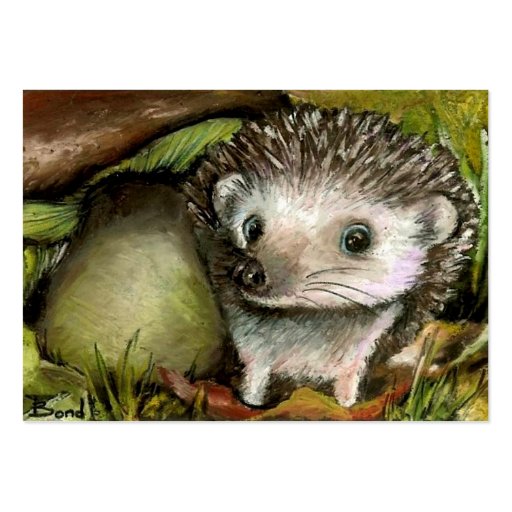 Little hedgehog ACEO prints Business Card (front side)