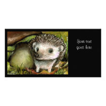 Little hedgehog custom photo card