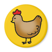 Little hen fridge magnets