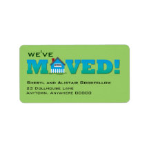 Little House Moving Announcement Custom Address Labels