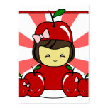 Little Kawaii Apple Girl With Apples Business Card