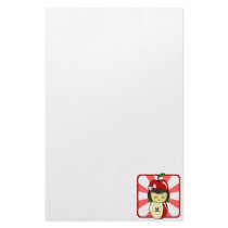 Little Kawaii Apple Girl With Seeds Personalized Stationery