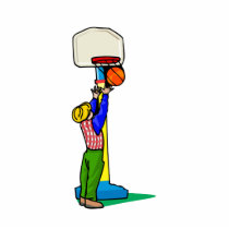 Little kid big basket photo cutout