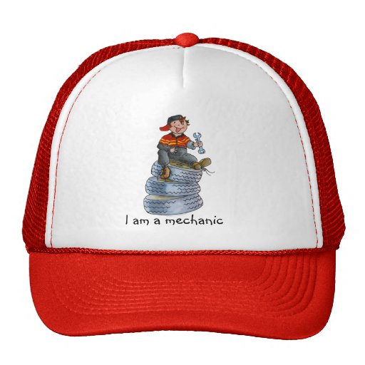 Little Kid Car Mechanic Cap Trucker Hat