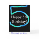 Little Kid's 5th Birthday Card