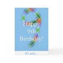Little Kids 9th Birthday Card