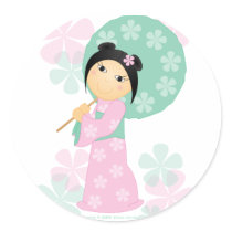 Little Kimono stickers by candystore Little Kimono stickers