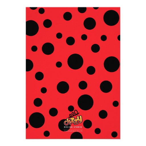 Little Lady Bug Birthday Invitation