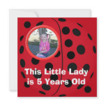 Little Lady Ladybug Birthday Party Invitations