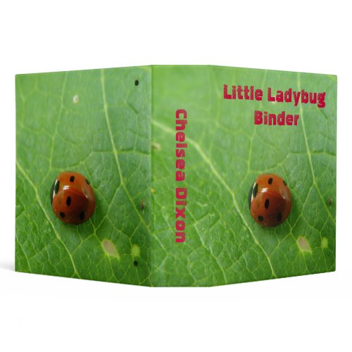 Little Ladybug Customizable Binder binder