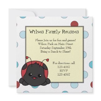 Little Ladybug Cutie invitation