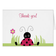 Little Ladybug Folded Thank you notes Card