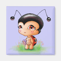 Little Ladybug Girl Magnet