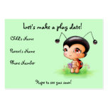 Little Ladybug Girl Play Date Card Business Card
