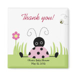 Little Ladybug (Pink) Baby Shower Favor Magnet