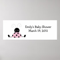 LITTLE LADYBUGS Baby Shower /  Birthday Banner Print