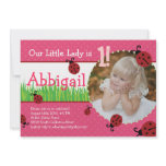 Little Lady's Birthday - Ladybugs Announcements