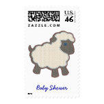 Little Lamb Applique Baby Shower Invite Postage Stamps