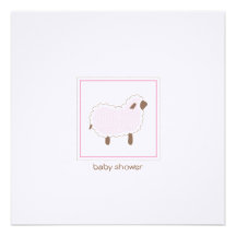 Little Lamb Baby Shower Invitation