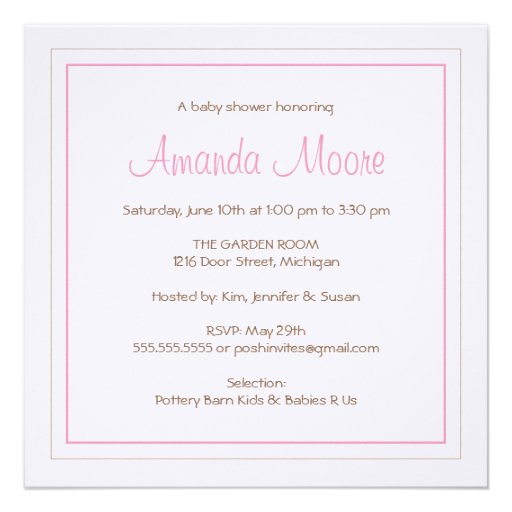 Little Lamb Baby Shower Invitation