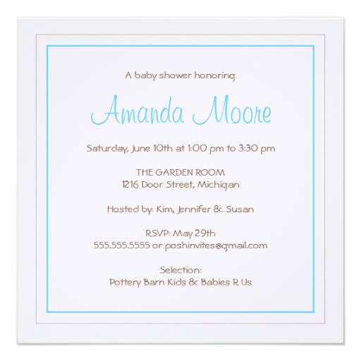 Little Lamb Baby Shower Invitation