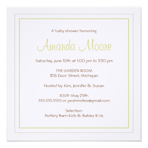 Little Lamb Baby Shower Invitation