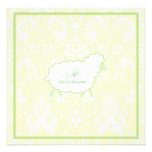 Little Lamb Baby Shower Invitation | Green