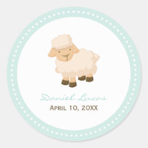 Little Lamb Baptism Stickers