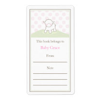 Little Lamb Bookplate Personalized Shipping Label