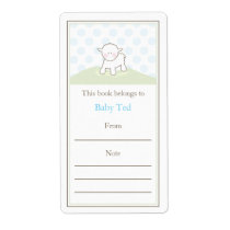 Little Lamb Bookplate Personalized Shipping Labels