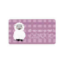 Little Lamb Girl Baby Shower Labels