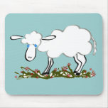 Little Lamb in Flower Field Mousepad