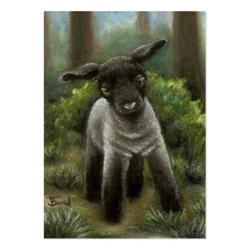 Little lamb in the woods ACEO prints Business Card Template