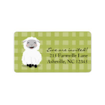Little Lamb Neutral Baby Shower Labels