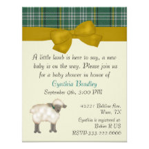 Little Lamb Sweet baby shower invitation
