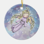Little Lavender Angel in the Stars Ornament