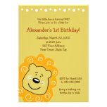 Little Leo Lion BIRTHDAY Invitation 5 x 7