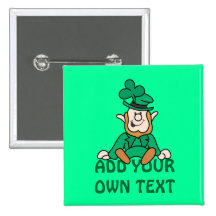 Little Leprechaun - Add Your Own Text Button