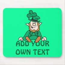 Little Leprechaun - Add Your Own Text Mouse Pads