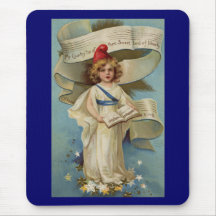 Little Liberty Girl Sings My Country 'Tis of Thee Mousepads