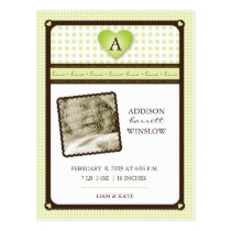Little Love- Seagrass Birth Announcement Post Cards