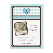 Little Love- Sky Birth Announcement postcards