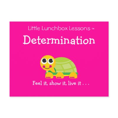 Little Lunchbox Lessons - Determination Postcard by creatingmybestlife