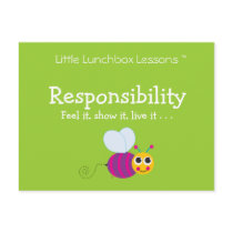 Little Lunchbox Lessons - Responsibility postcards by creatingmybestlife Little Lunchbox Lessons - Responsibility postcards