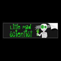 'Little Mad Scientist' Bumper Sticker bumper stickers