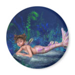 Little Maggie Mermaid Girl Fridge Magnet