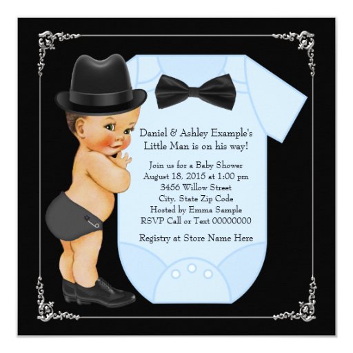 Little Man Baby Shower Invitation  Zazzle